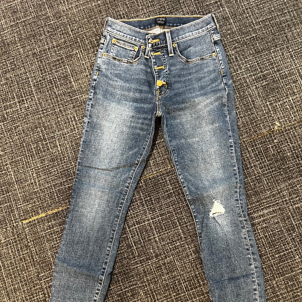 EUC J.Crew Button Fly Skinny Jeans
